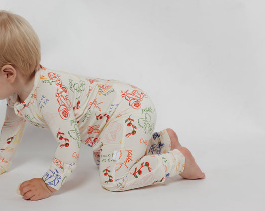 Amore Bamboo Zip Pajamas