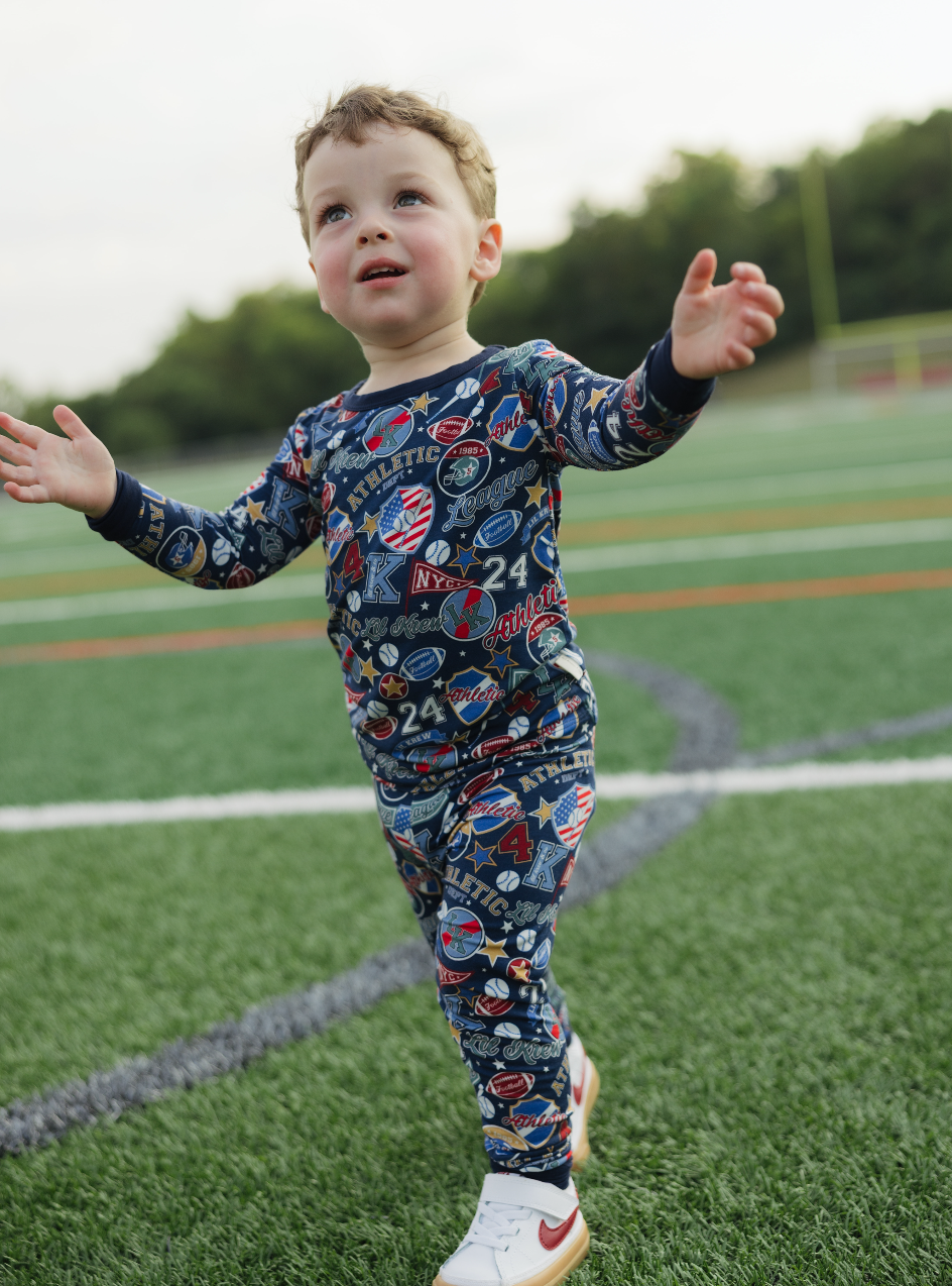 Varsity Blues Two Piece Bamboo Pajamas