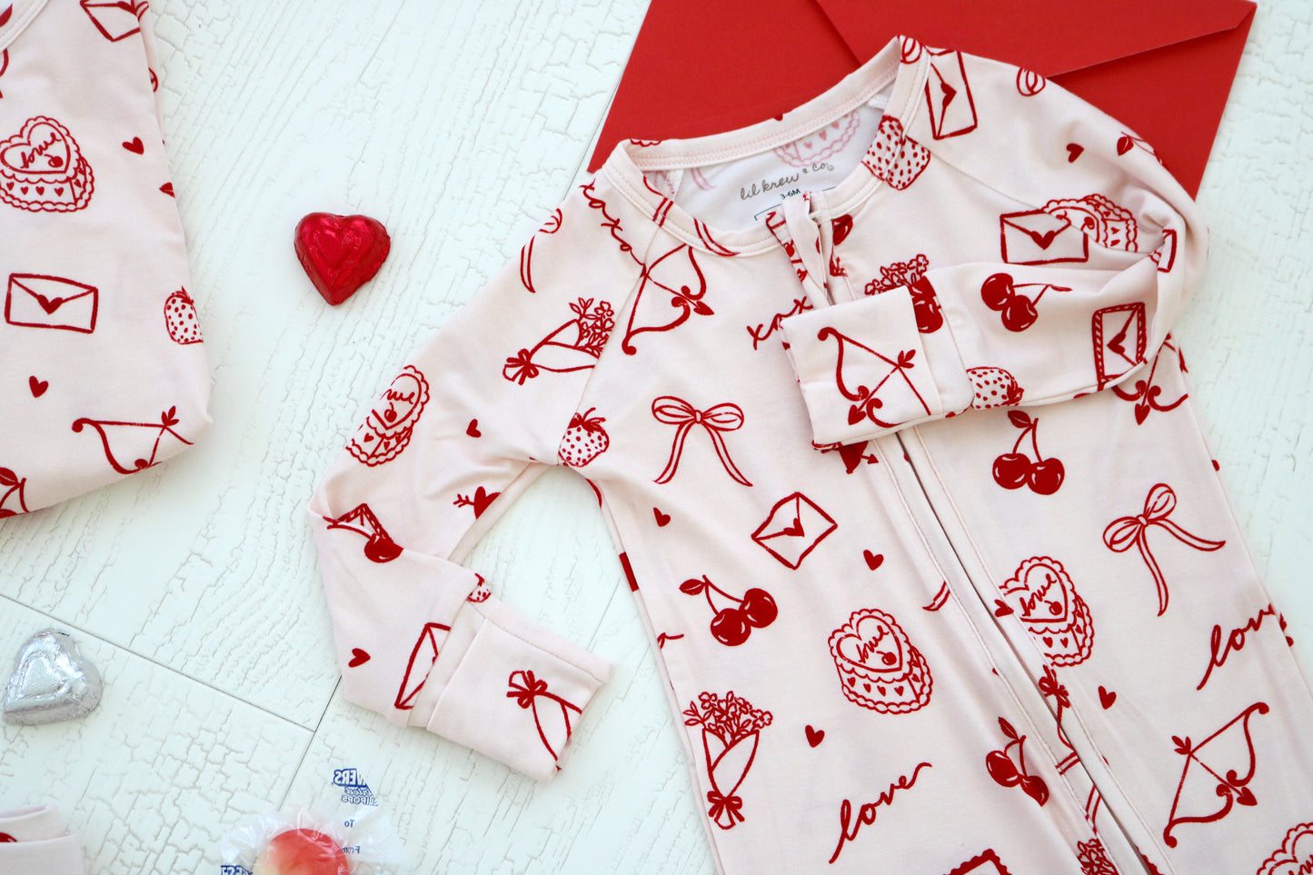 Love Letters Bamboo Zip Pajamas