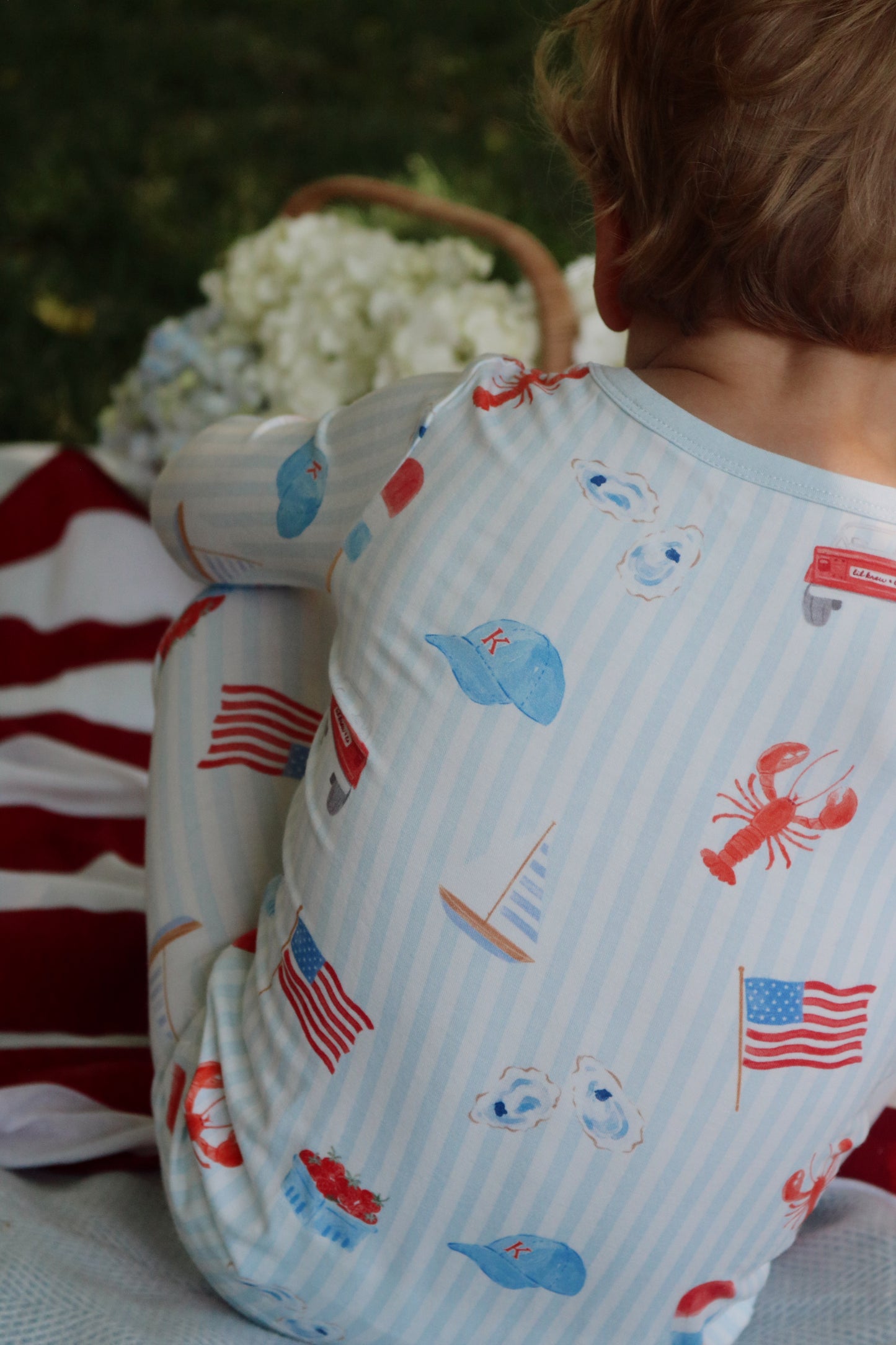 Coastal Americana Two Piece Bamboo Pajamas