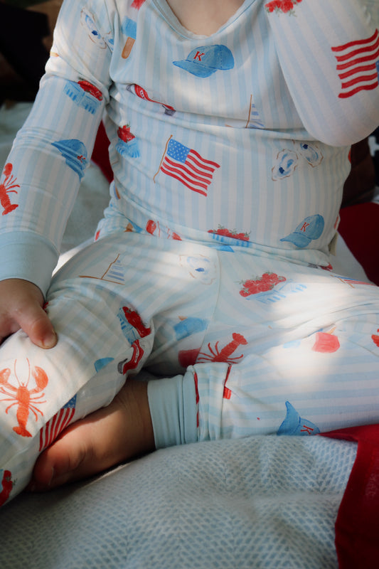 Coastal Americana Two Piece Bamboo Pajamas