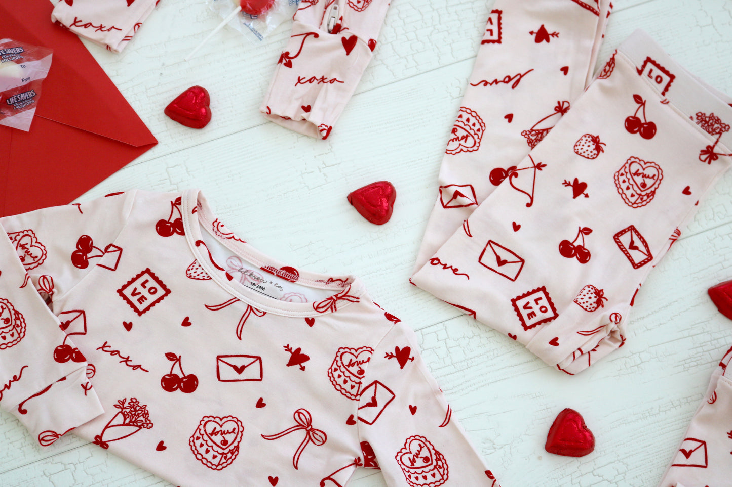 Love Letters Two Piece Bamboo Pajamas