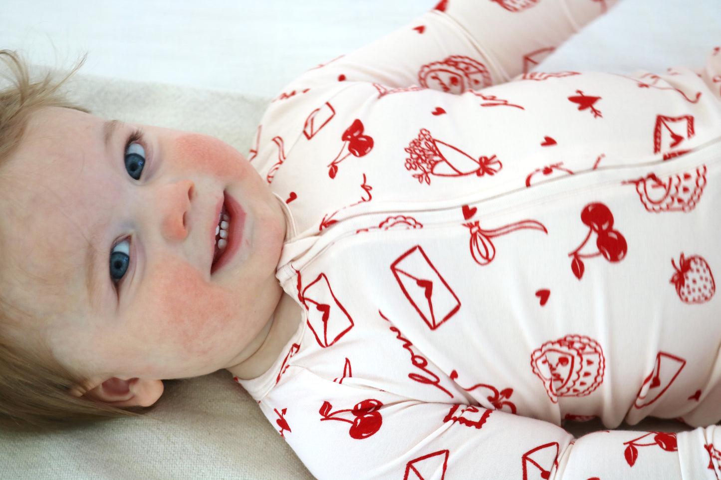 Love Letters Bamboo Zip Pajamas