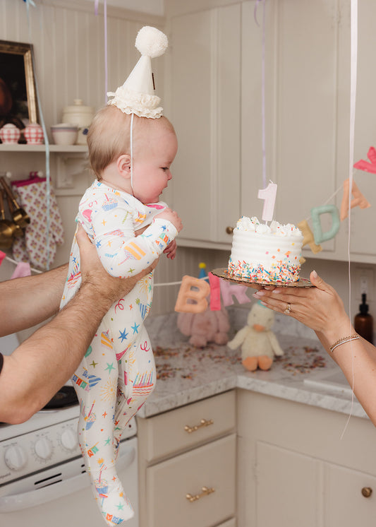 Confetti & Cake Bamboo Zip Pajamas (Pre Order Only)