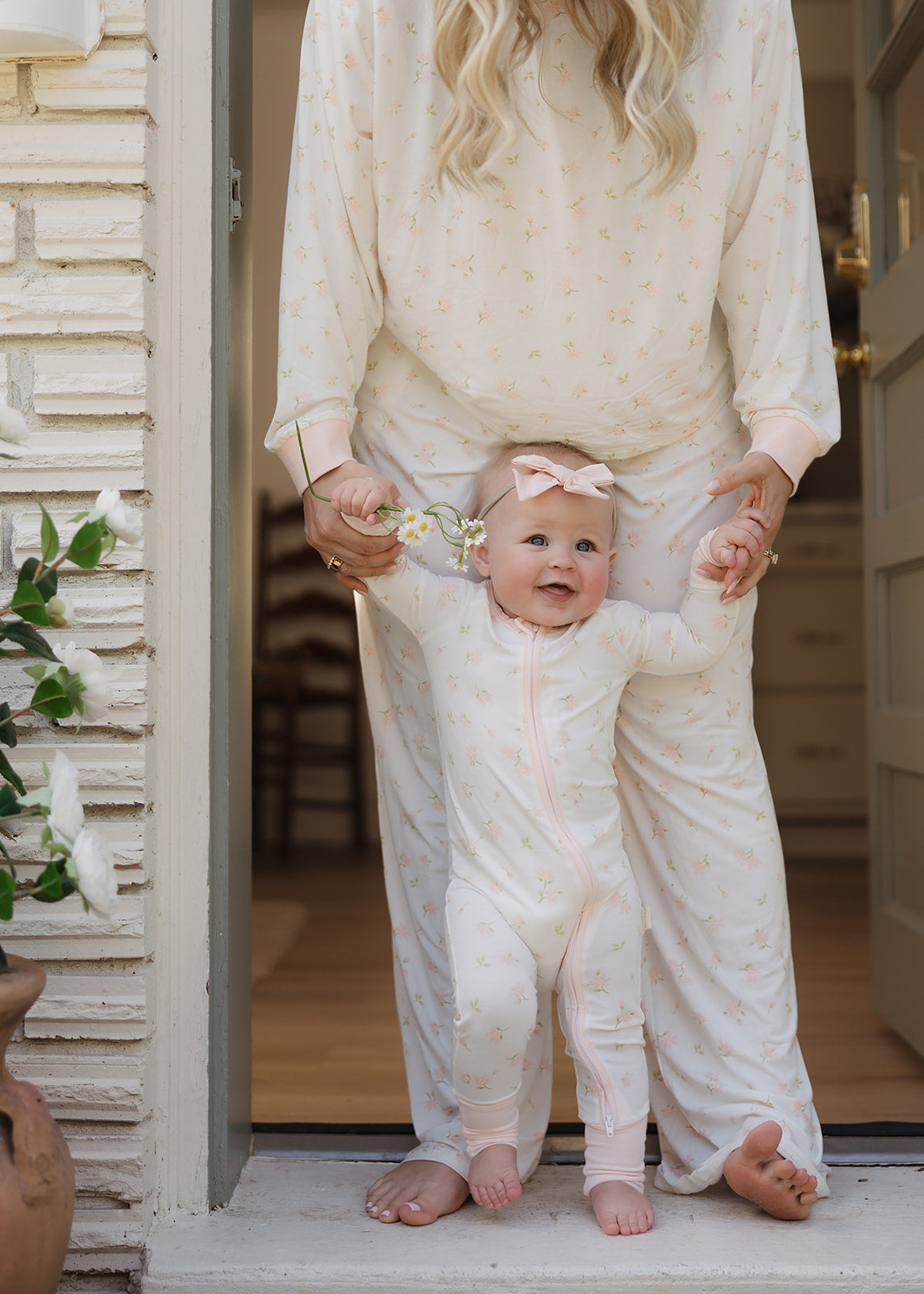Sweet Daisy Bamboo Zip Pajamas
