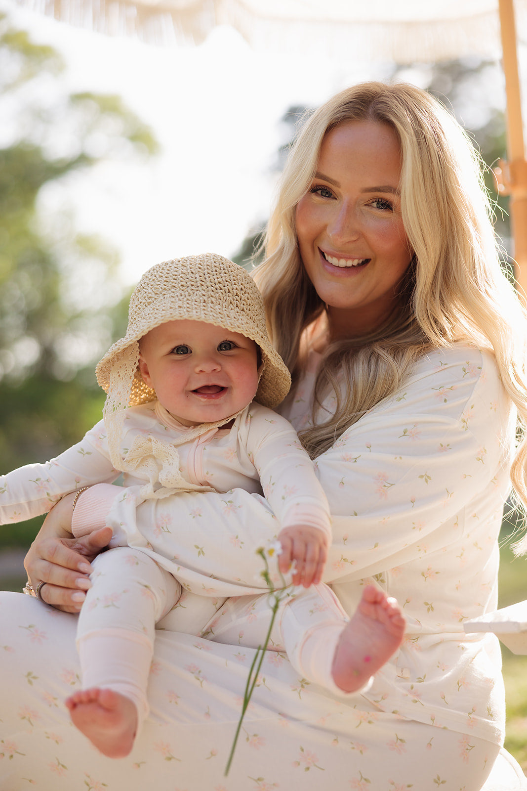 Sweet Daisy Bamboo Zip Pajamas