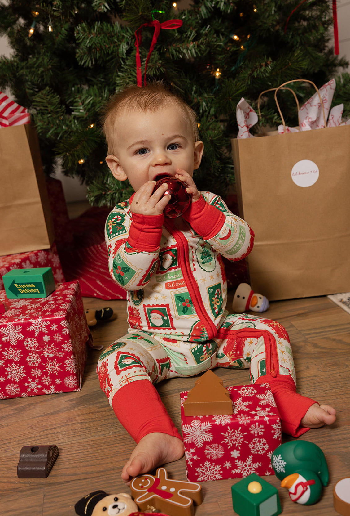 Letters to Santa Bamboo Zip Pajamas