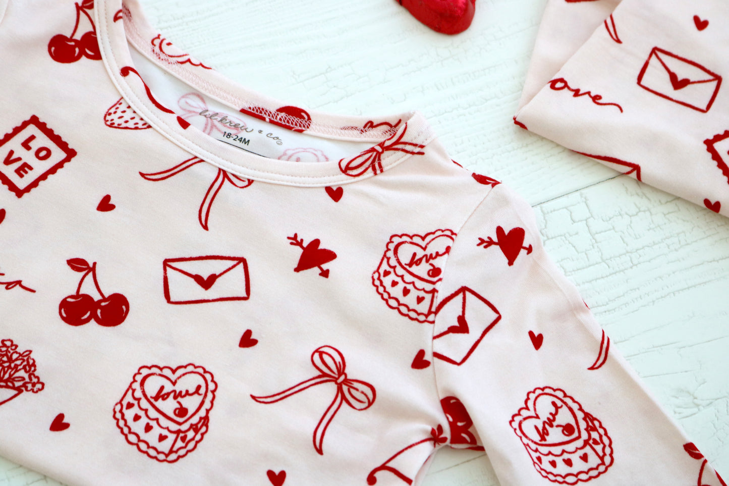 Love Letters Two Piece Bamboo Pajamas