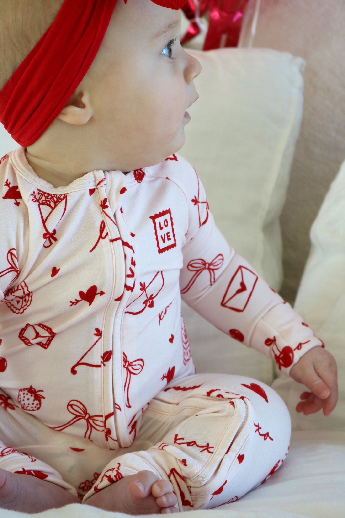 Love Letters Bamboo Zip Pajamas