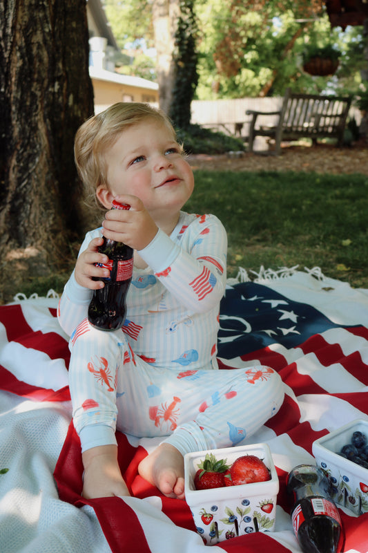 Coastal Americana Two Piece Bamboo Pajamas