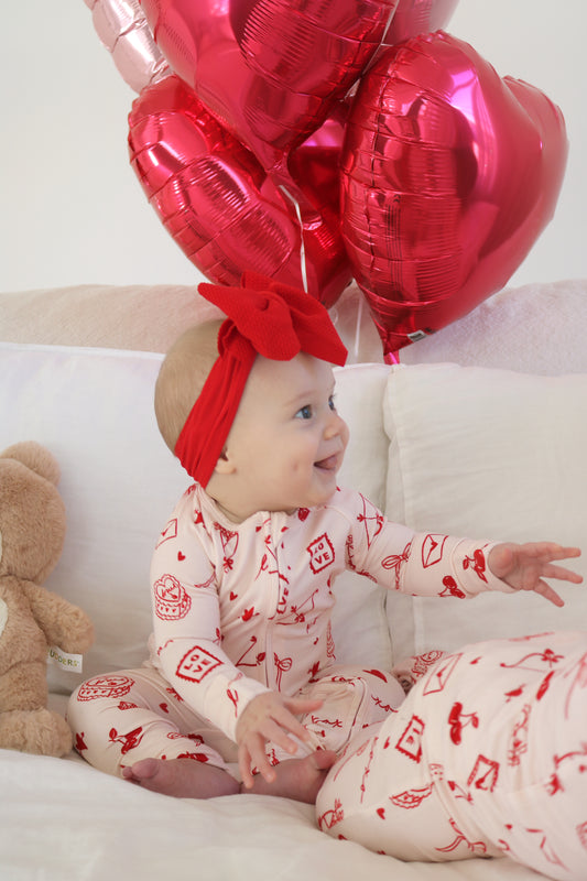 Love Letters Bamboo Zip Pajamas