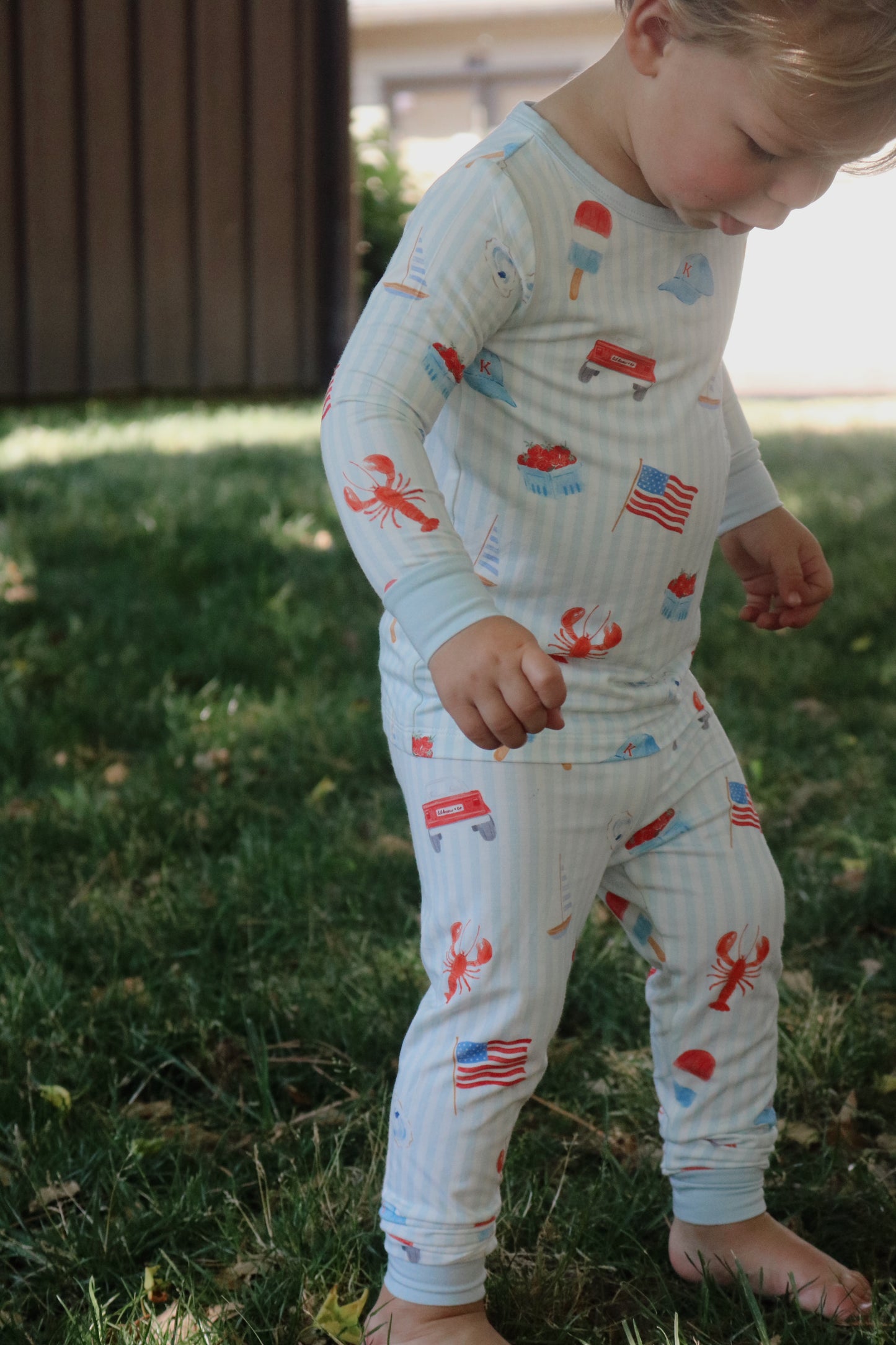 Coastal Americana Two Piece Bamboo Pajamas