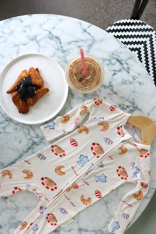 Brunch Club Bamboo Zip Pajamas