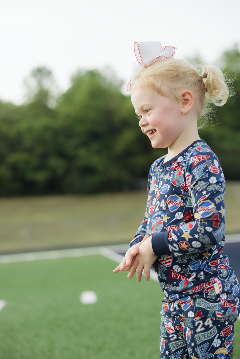 Varsity Blues Two Piece Bamboo Pajamas
