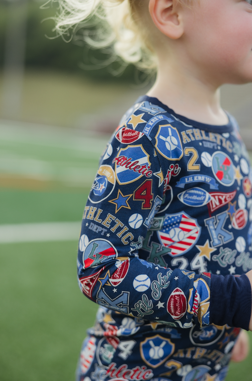 Varsity Blues Two Piece Bamboo Pajamas