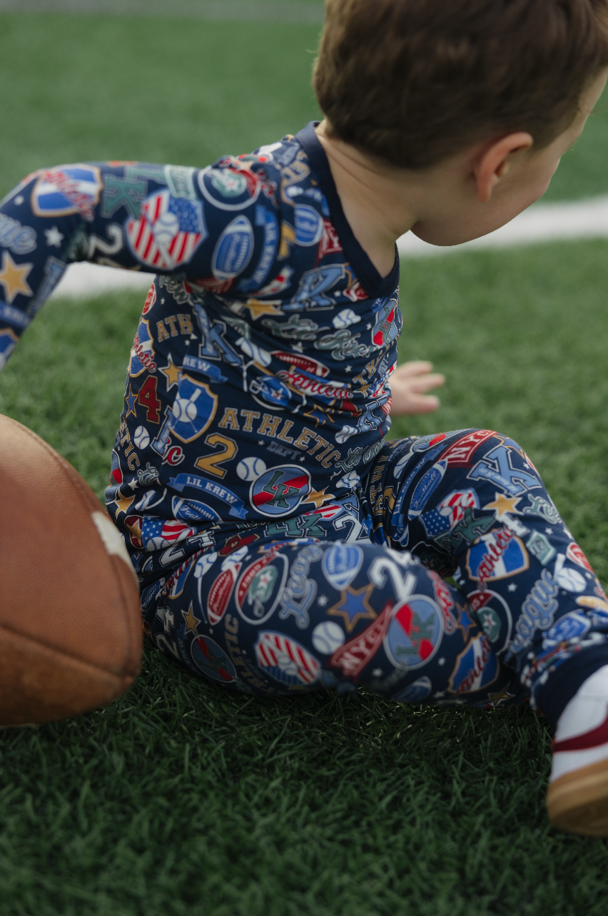 Varsity Blues Two Piece Bamboo Pajamas