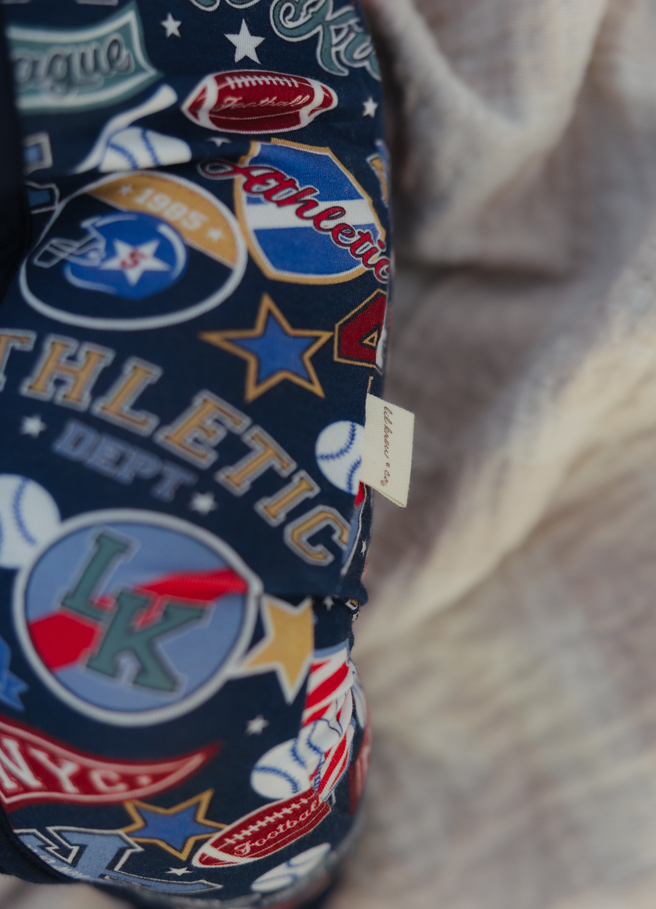 Varsity Blues Bamboo Zip Pajamas